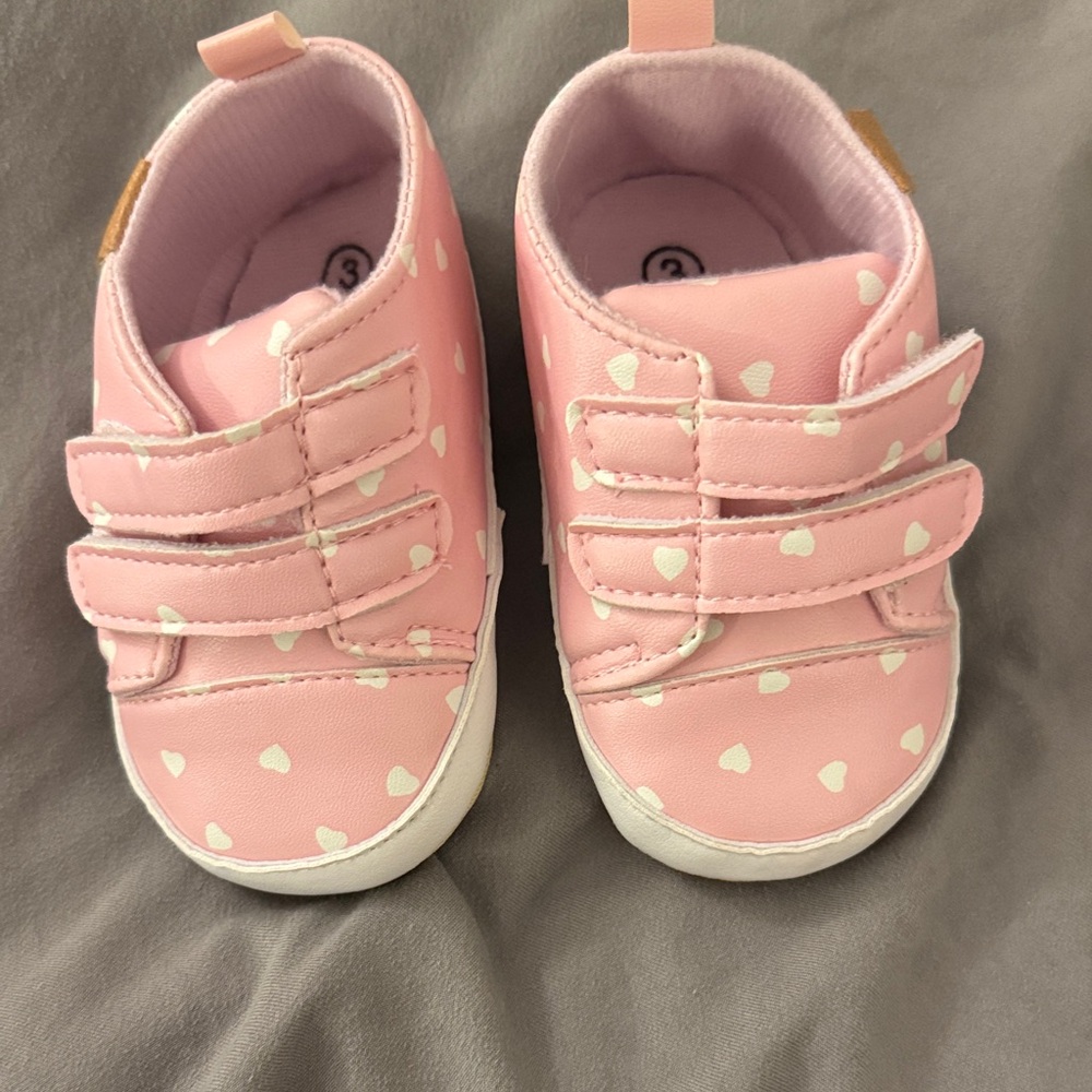 Pink Heart Kids Shoes